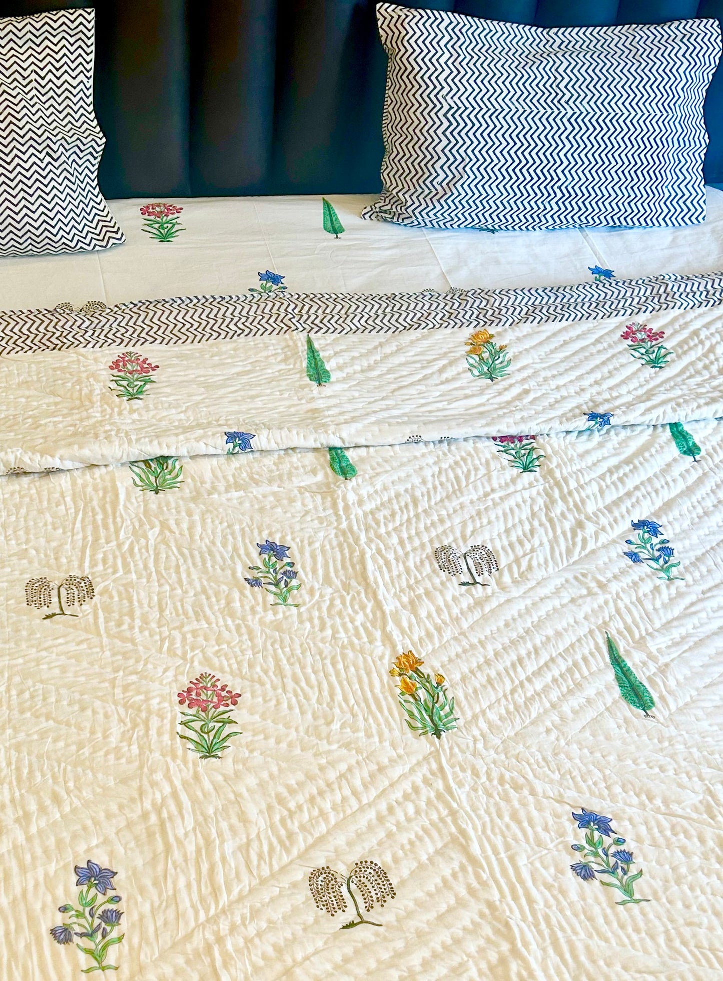 The rainbow spirit- Handblock bedsheet