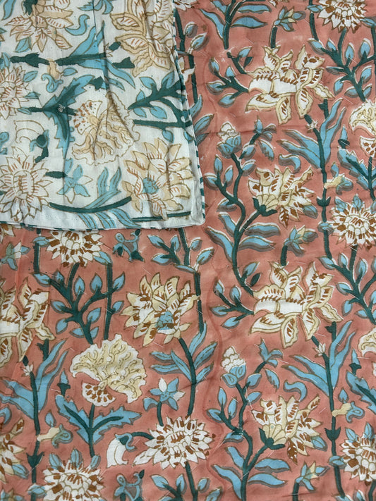 PURE HANDBLOCK MULMUL COTTON QUILT