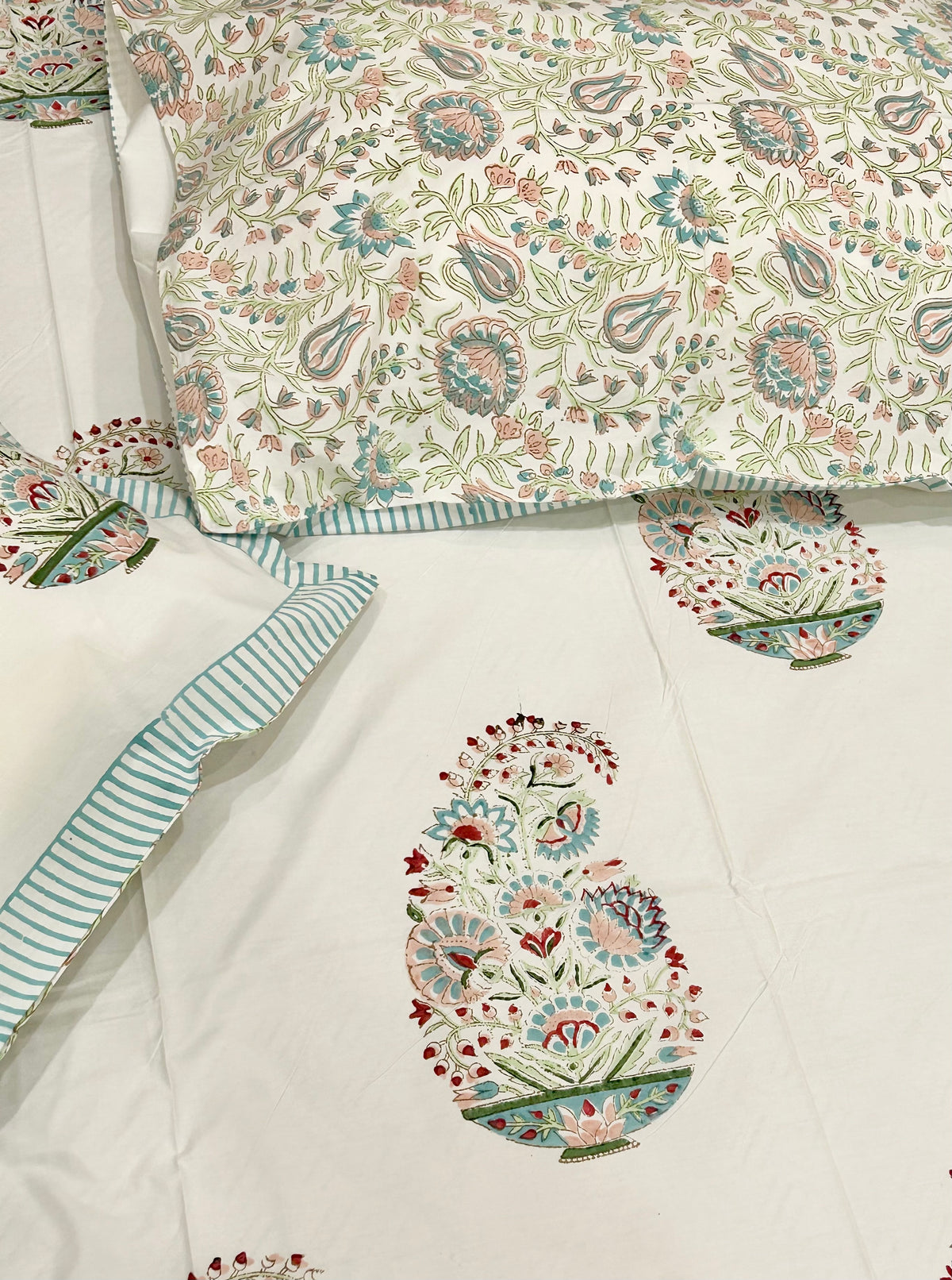 CHAMPA MAHAL HANDBLOCK BEDSHEET