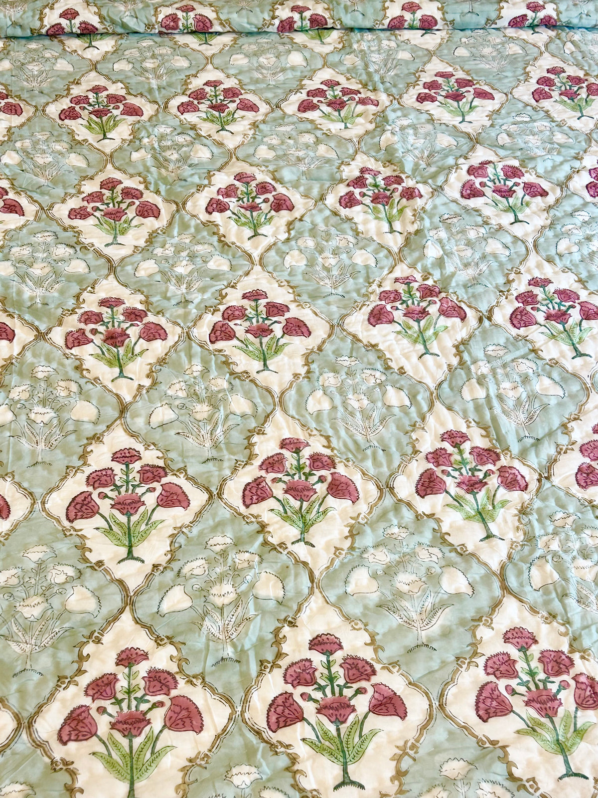HANDBLOCK PRINT PURE MULMUL COTTON QUILT