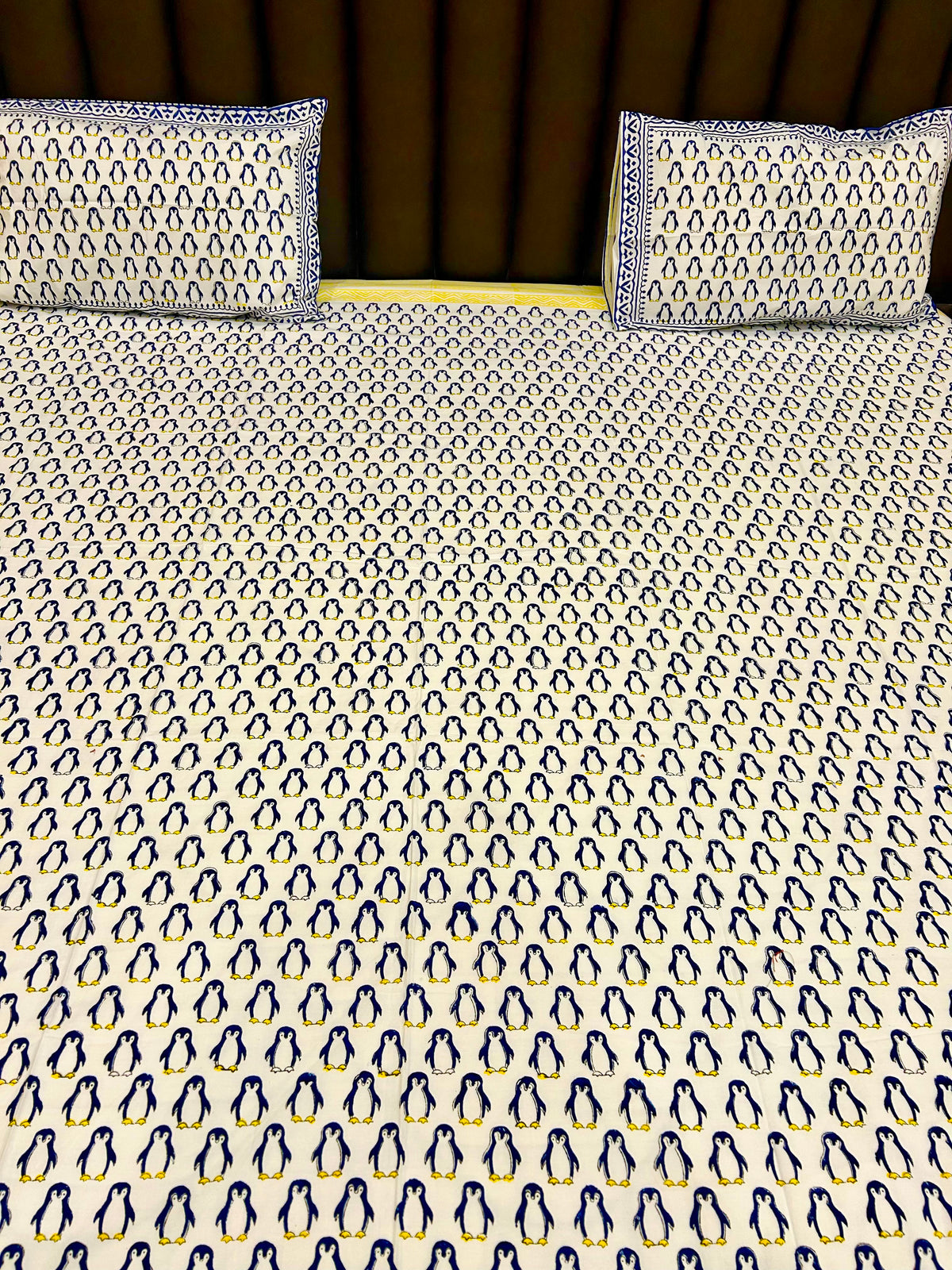 Penguin cult Handblock Printed Bedsheet